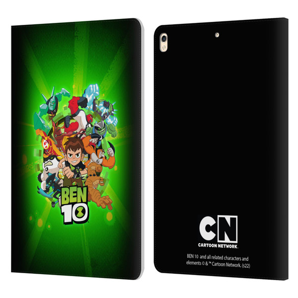 Ben 10: Animated Series Graphics Character Art Leather Book Wallet Case Cover For Apple iPad Pro 10.5 (2017)