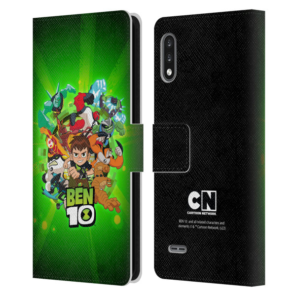 Ben 10: Animated Series Graphics Character Art Leather Book Wallet Case Cover For LG K22