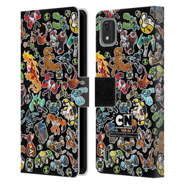 Ben 10: Animated Series Graphics Alien Pattern Leather Book Wallet Case Cover For Nokia C2 2nd Edition