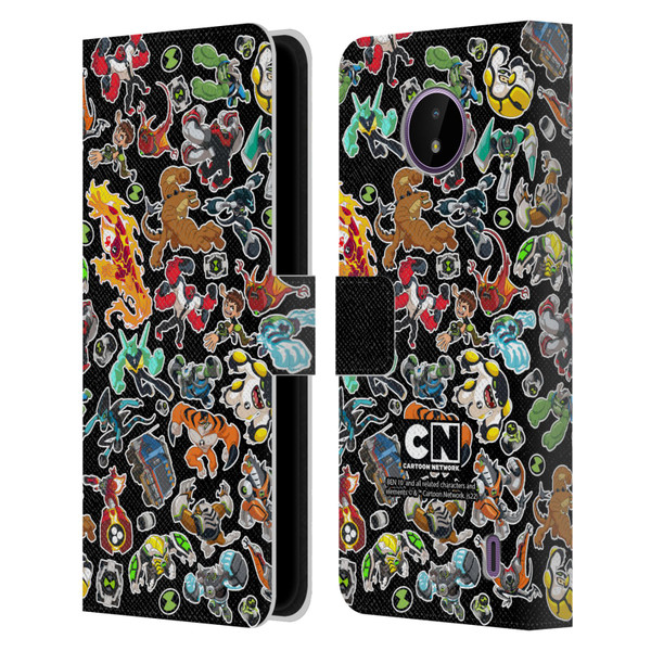 Ben 10: Animated Series Graphics Alien Pattern Leather Book Wallet Case Cover For Nokia C10 / C20