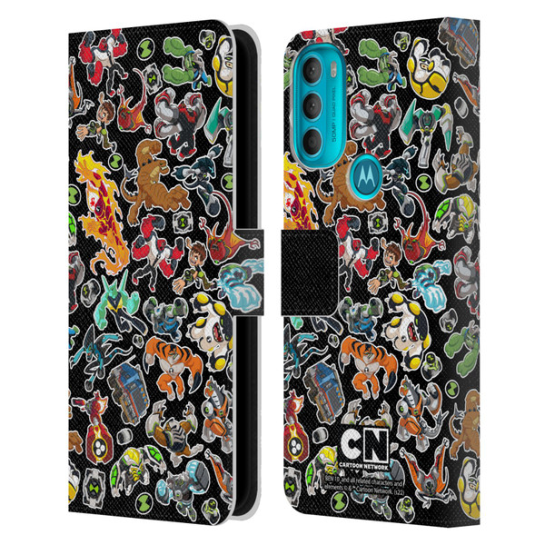 Ben 10: Animated Series Graphics Alien Pattern Leather Book Wallet Case Cover For Motorola Moto G71 5G