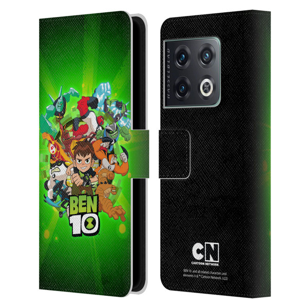 Ben 10: Animated Series Graphics Character Art Leather Book Wallet Case Cover For OnePlus 10 Pro