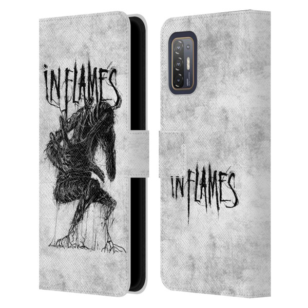 In Flames Metal Grunge Big Creature Leather Book Wallet Case Cover For HTC Desire 21 Pro 5G