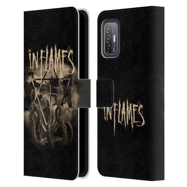 In Flames Metal Grunge Octoflames Leather Book Wallet Case Cover For HTC Desire 21 Pro 5G