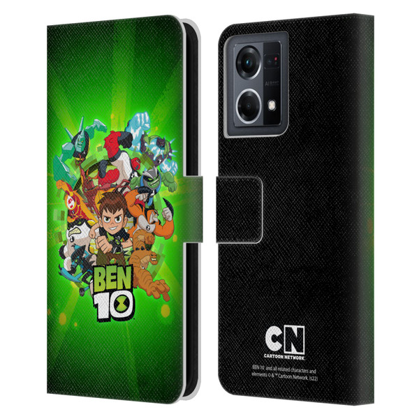 Ben 10: Animated Series Graphics Character Art Leather Book Wallet Case Cover For OPPO Reno8 4G