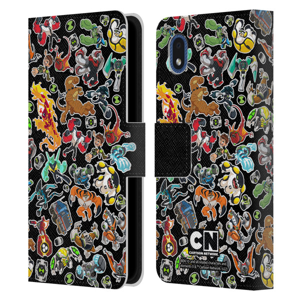 Ben 10: Animated Series Graphics Alien Pattern Leather Book Wallet Case Cover For Samsung Galaxy A01 Core (2020)