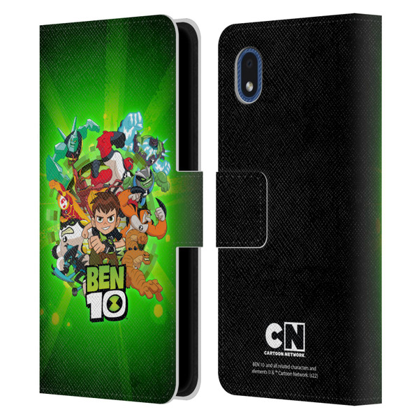 Ben 10: Animated Series Graphics Character Art Leather Book Wallet Case Cover For Samsung Galaxy A01 Core (2020)