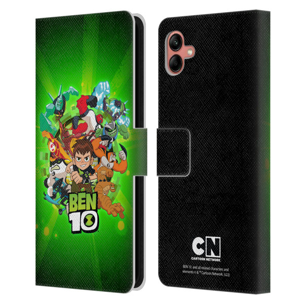 Ben 10: Animated Series Graphics Character Art Leather Book Wallet Case Cover For Samsung Galaxy A04 (2022)