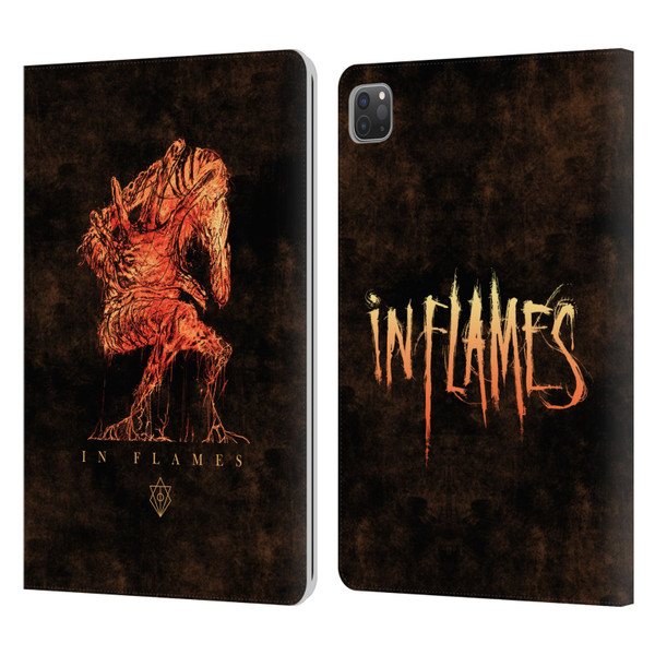 In Flames Metal Grunge Creature Leather Book Wallet Case Cover For Apple iPad Pro 11 2020 / 2021 / 2022