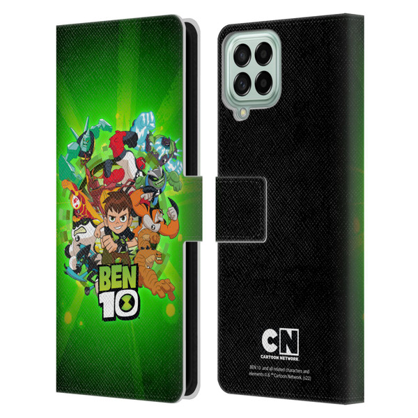 Ben 10: Animated Series Graphics Character Art Leather Book Wallet Case Cover For Samsung Galaxy M53 (2022)