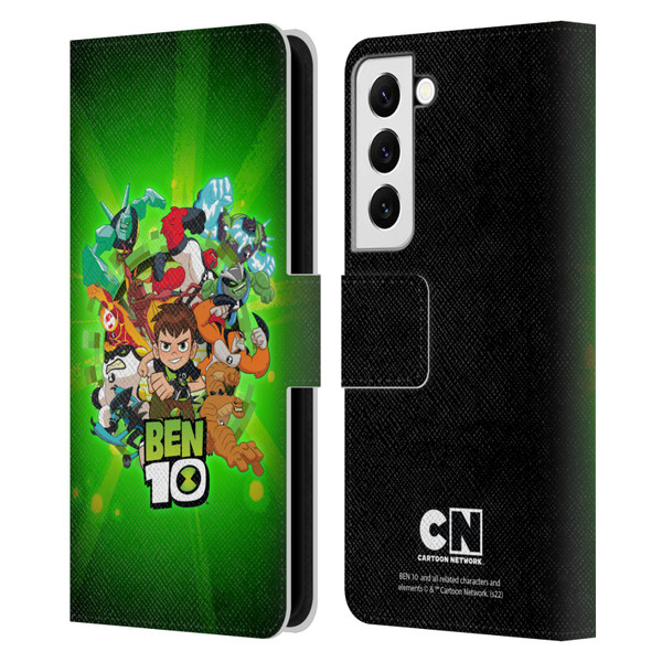 Ben 10: Animated Series Graphics Character Art Leather Book Wallet Case Cover For Samsung Galaxy S22 5G
