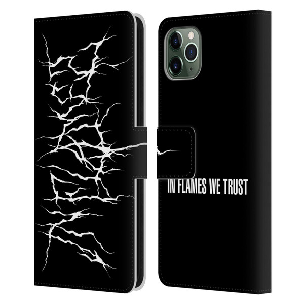 In Flames Metal Grunge Metal Logo Leather Book Wallet Case Cover For Apple iPhone 11 Pro Max