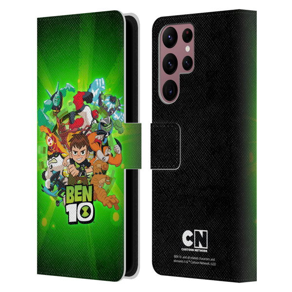 Ben 10: Animated Series Graphics Character Art Leather Book Wallet Case Cover For Samsung Galaxy S22 Ultra 5G