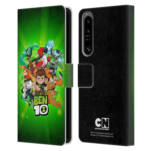 Ben 10: Animated Series Graphics Character Art Leather Book Wallet Case Cover For Sony Xperia 1 IV
