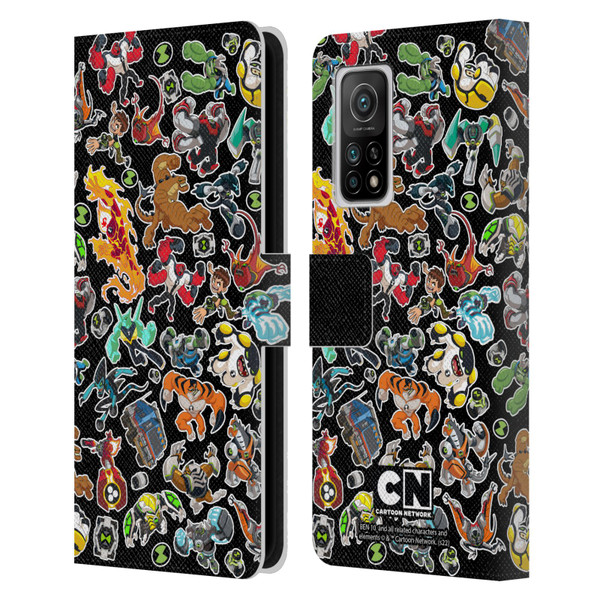 Ben 10: Animated Series Graphics Alien Pattern Leather Book Wallet Case Cover For Xiaomi Mi 10T 5G