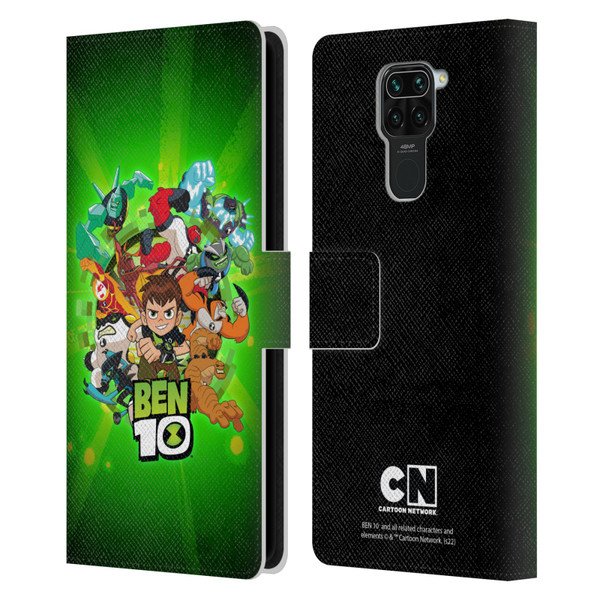 Ben 10: Animated Series Graphics Character Art Leather Book Wallet Case Cover For Xiaomi Redmi Note 9 / Redmi 10X 4G