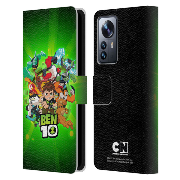 Ben 10: Animated Series Graphics Character Art Leather Book Wallet Case Cover For Xiaomi 12 Pro