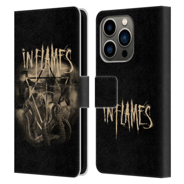 In Flames Metal Grunge Octoflames Leather Book Wallet Case Cover For Apple iPhone 14 Pro