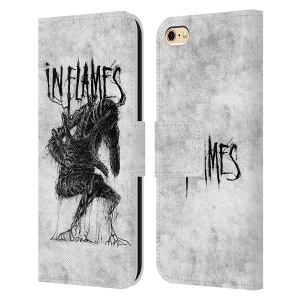 In Flames Metal Grunge Big Creature Leather Book Wallet Case Cover For Apple iPhone 6 / iPhone 6s