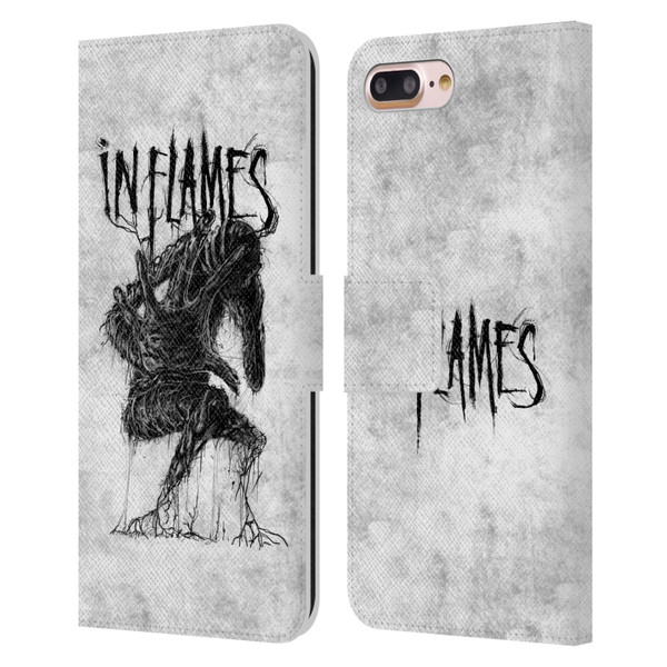In Flames Metal Grunge Big Creature Leather Book Wallet Case Cover For Apple iPhone 7 Plus / iPhone 8 Plus