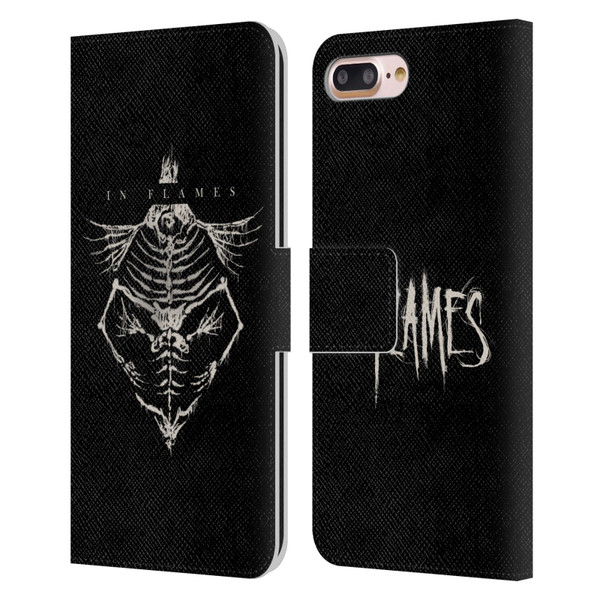 In Flames Metal Grunge Jesterhead Bones Leather Book Wallet Case Cover For Apple iPhone 7 Plus / iPhone 8 Plus