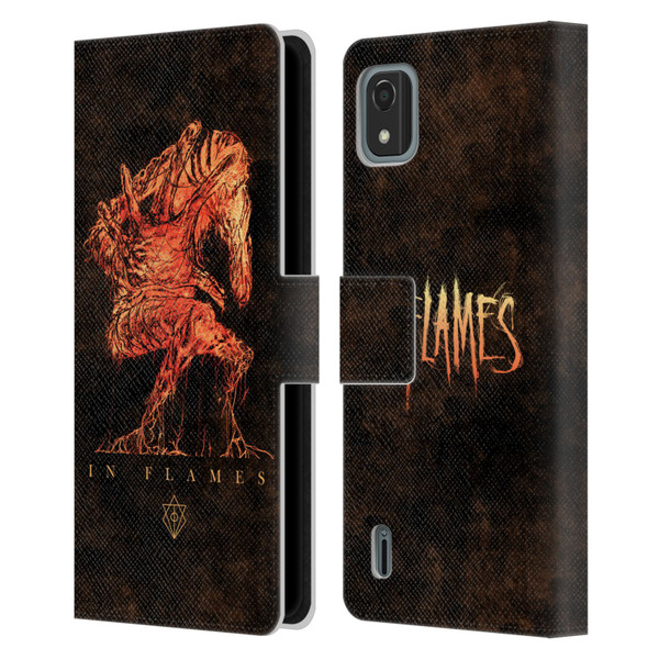 In Flames Metal Grunge Creature Leather Book Wallet Case Cover For Nokia C2 2nd Edition