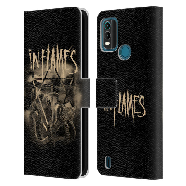 In Flames Metal Grunge Octoflames Leather Book Wallet Case Cover For Nokia G11 Plus