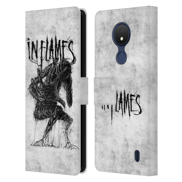 In Flames Metal Grunge Big Creature Leather Book Wallet Case Cover For Nokia C21