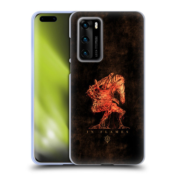 In Flames Metal Grunge Creature Soft Gel Case for Huawei P40 5G