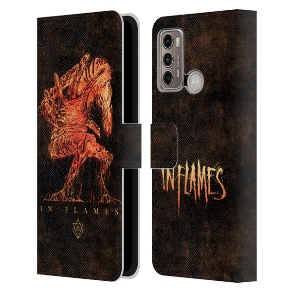 In Flames Metal Grunge Creature Leather Book Wallet Case Cover For Motorola Moto G60 / Moto G40 Fusion
