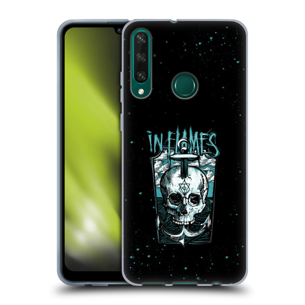 In Flames Metal Grunge Anchor Skull Soft Gel Case for Huawei Y6p
