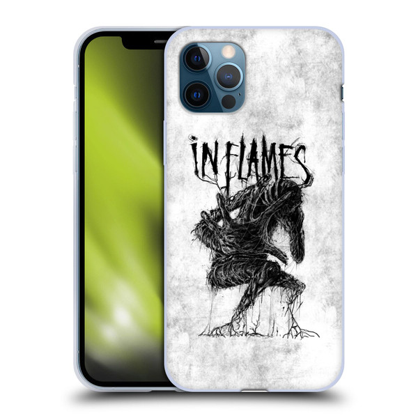 In Flames Metal Grunge Big Creature Soft Gel Case for Apple iPhone 12 / iPhone 12 Pro