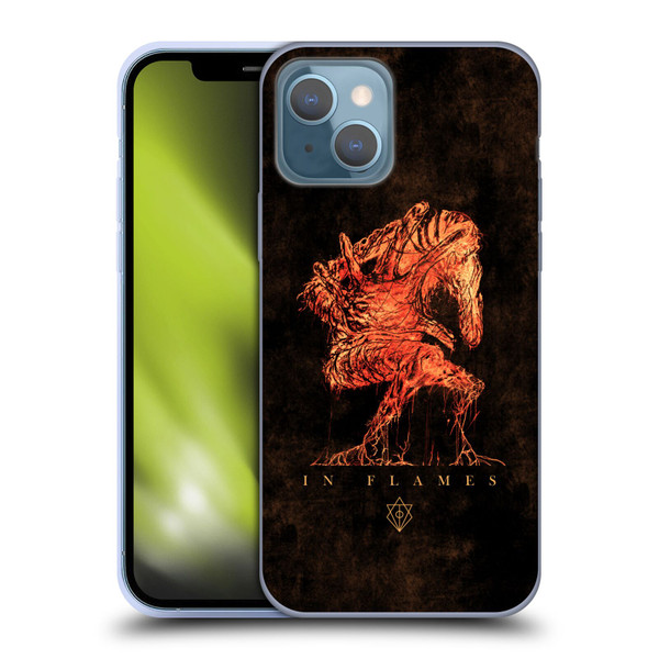 In Flames Metal Grunge Creature Soft Gel Case for Apple iPhone 13