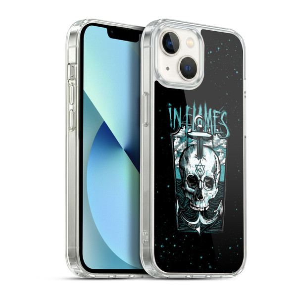 In Flames Metal Grunge Anchor Skull Soft Gel Case for Apple iPhone 13