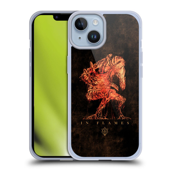 In Flames Metal Grunge Creature Soft Gel Case for Apple iPhone 14