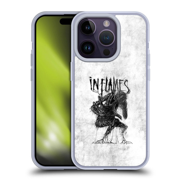 In Flames Metal Grunge Big Creature Soft Gel Case for Apple iPhone 14 Pro