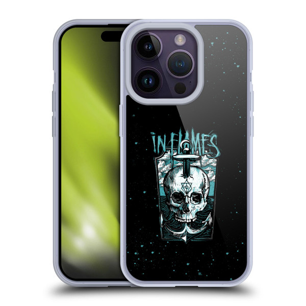 In Flames Metal Grunge Anchor Skull Soft Gel Case for Apple iPhone 14 Pro