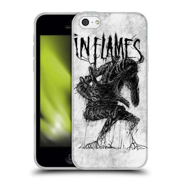 In Flames Metal Grunge Big Creature Soft Gel Case for Apple iPhone 5c