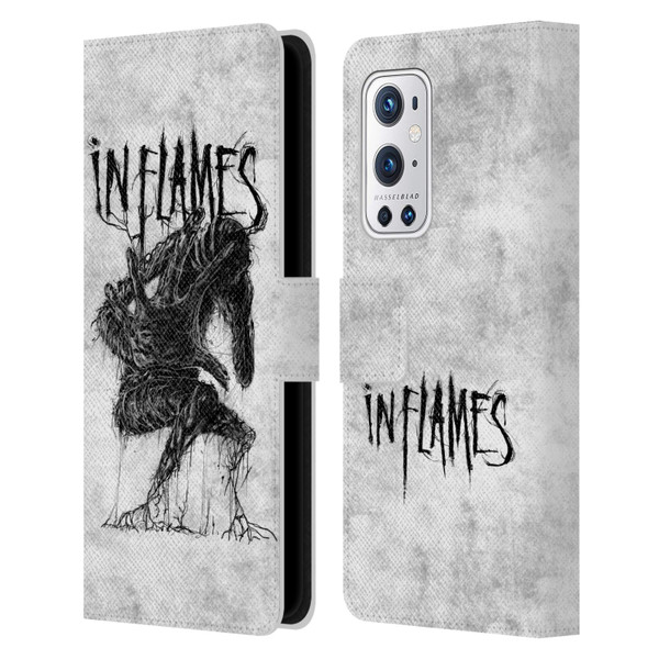 In Flames Metal Grunge Big Creature Leather Book Wallet Case Cover For OnePlus 9 Pro