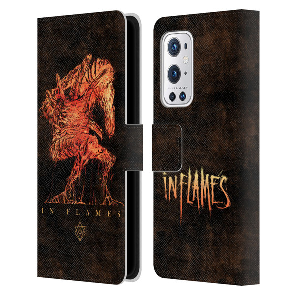 In Flames Metal Grunge Creature Leather Book Wallet Case Cover For OnePlus 9 Pro