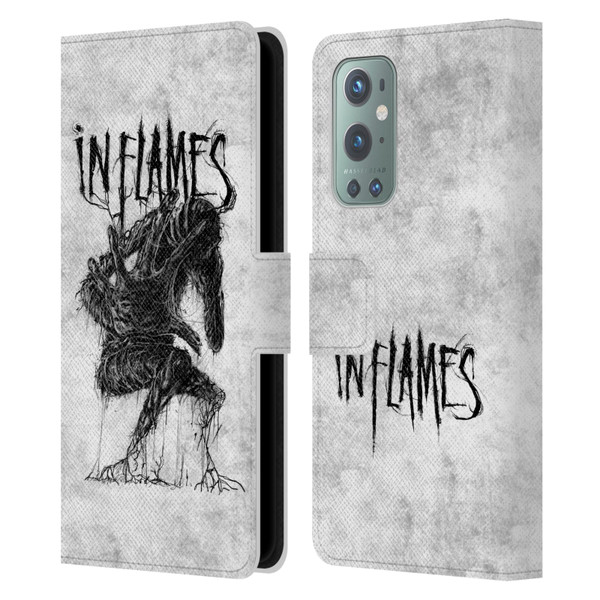 In Flames Metal Grunge Big Creature Leather Book Wallet Case Cover For OnePlus 9