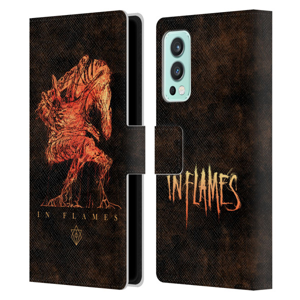 In Flames Metal Grunge Creature Leather Book Wallet Case Cover For OnePlus Nord 2 5G