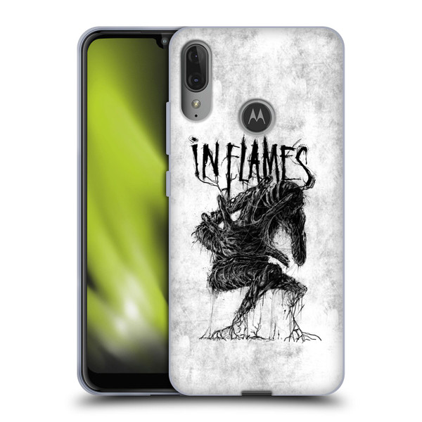In Flames Metal Grunge Big Creature Soft Gel Case for Motorola Moto E6 Plus