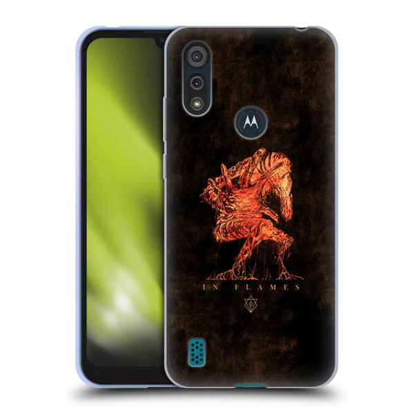 In Flames Metal Grunge Creature Soft Gel Case for Motorola Moto E6s (2020)