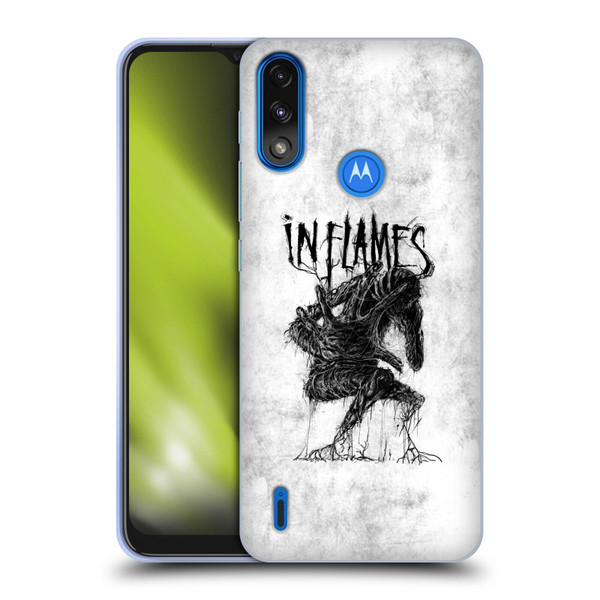 In Flames Metal Grunge Big Creature Soft Gel Case for Motorola Moto E7 Power / Moto E7i Power