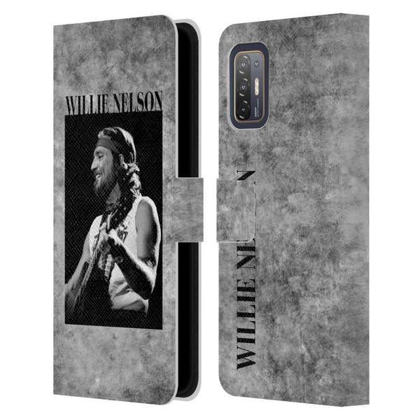 Willie Nelson Grunge Black And White Leather Book Wallet Case Cover For HTC Desire 21 Pro 5G