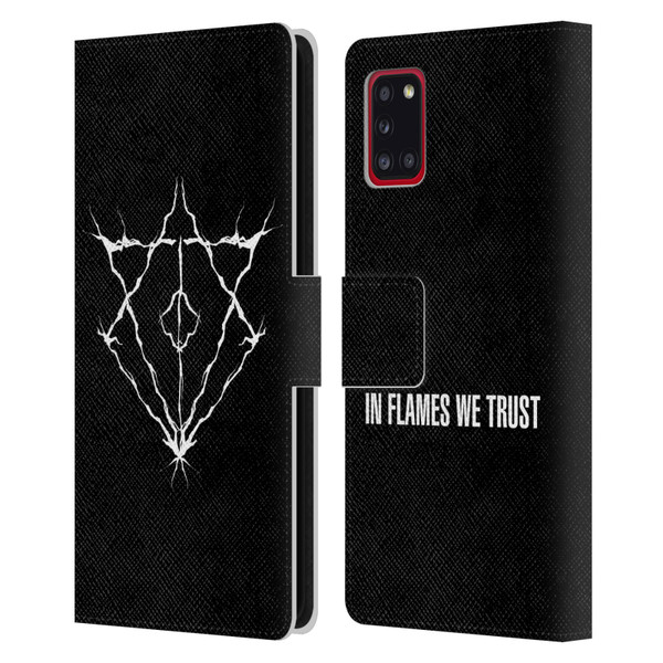 In Flames Metal Grunge Jesterhead Logo Leather Book Wallet Case Cover For Samsung Galaxy A31 (2020)