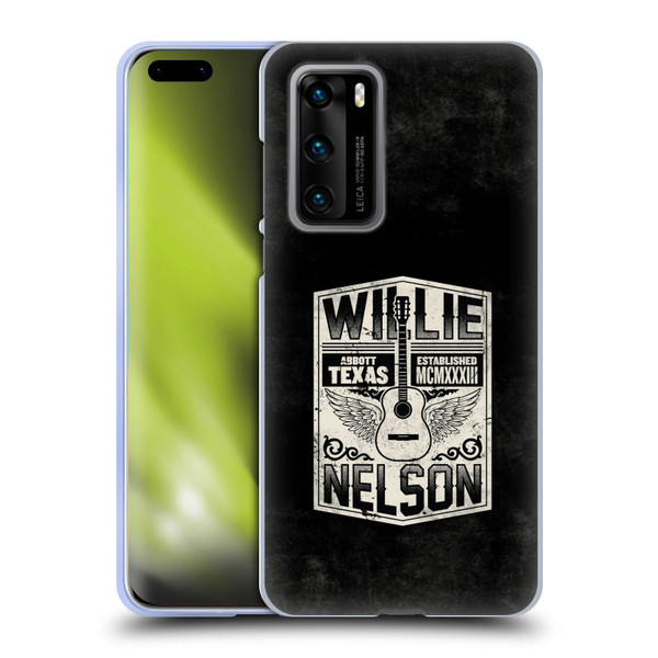 Willie Nelson Grunge Flying Guitar Soft Gel Case for Huawei P40 5G