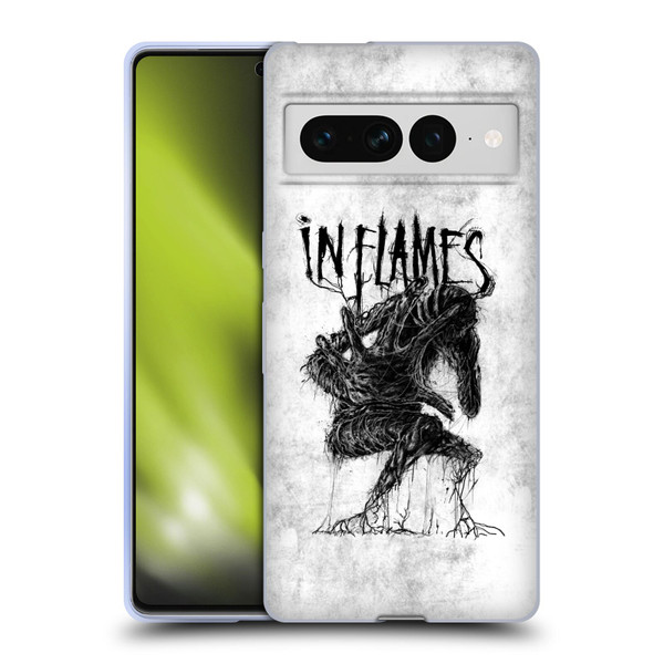 In Flames Metal Grunge Big Creature Soft Gel Case for Google Pixel 7 Pro