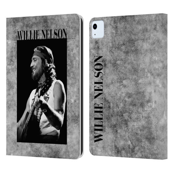 Willie Nelson Grunge Black And White Leather Book Wallet Case Cover For Apple iPad Air 11 2020/2022/2024